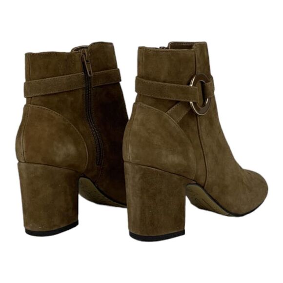 New Bella Vita Brown Women US 5.5 Lorraine Suede Block Heel Ankle Boot Shoes  - Picture 3 of 9